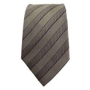 DIOR Brown Striped Silk Tie Made In Italy 59"/3.5" EX COND